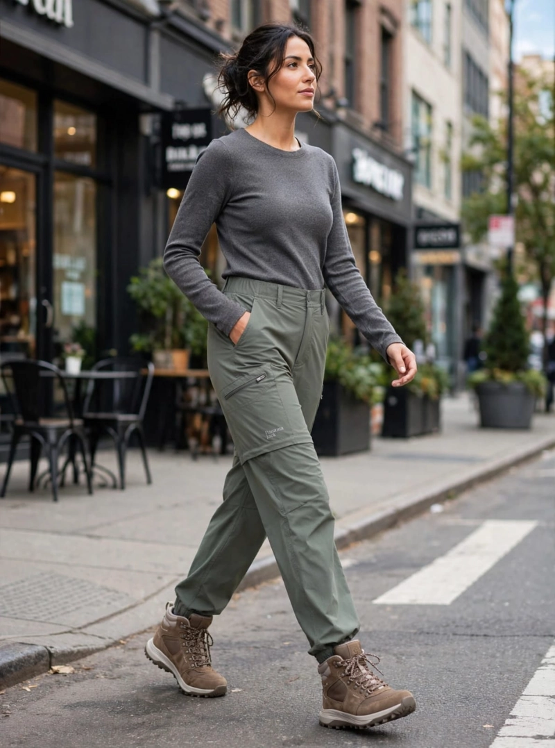 PANTALON MUJER DESMONTABLE DEPORTIVO PANAMA JACK- L994 | VERDE - 1