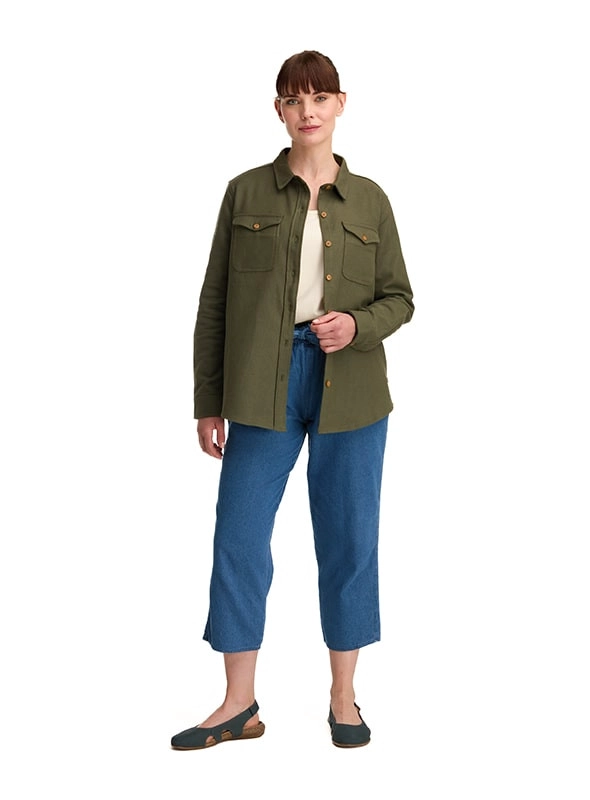 SOBRE CAMISA MUJER OVERSHIRT CASUAL PANAMA JACK - K846 | VERDE - 5