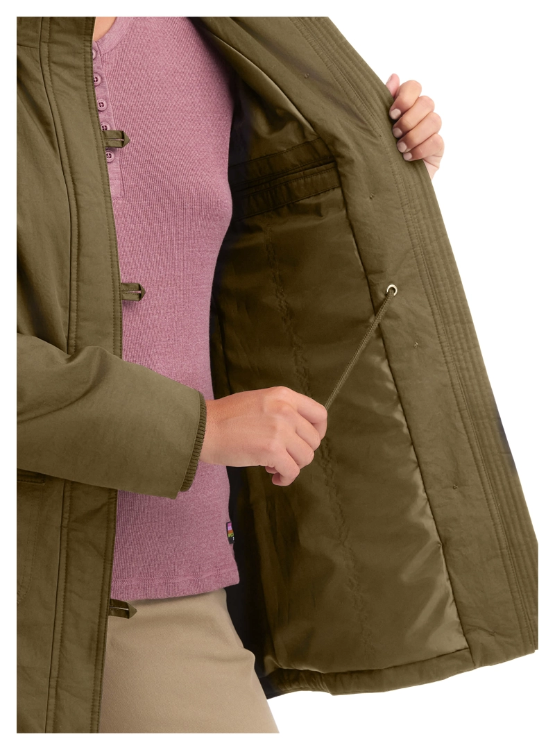 CHAQUETA MUJER TWILL POLAR CON GORRO PANAMA JACK - L983 | VERDE - 8