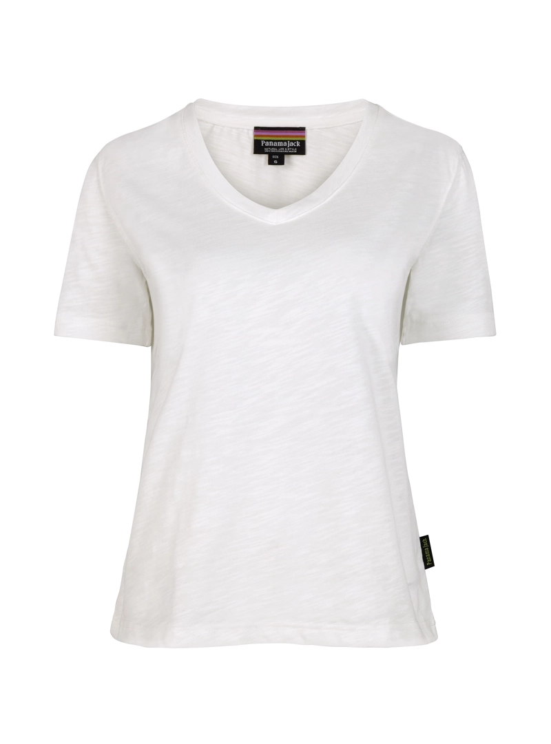POLERA MUJER MANGA CORTA ALGODON PANAMA JACK - PJM001M | BLANCO - 6