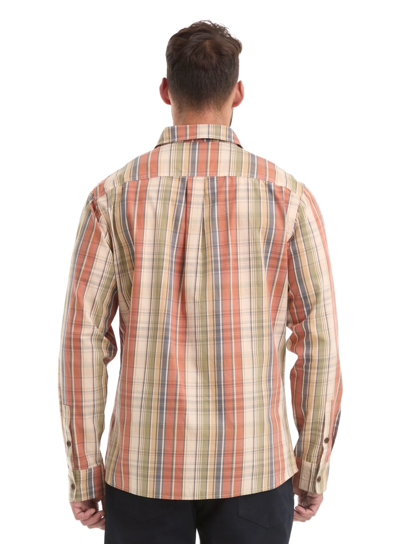 CAMISA HOMBRE ESCOCESA MANGA LARGA CASUAL PANAMA JACK - L963 | NARANJA - 2