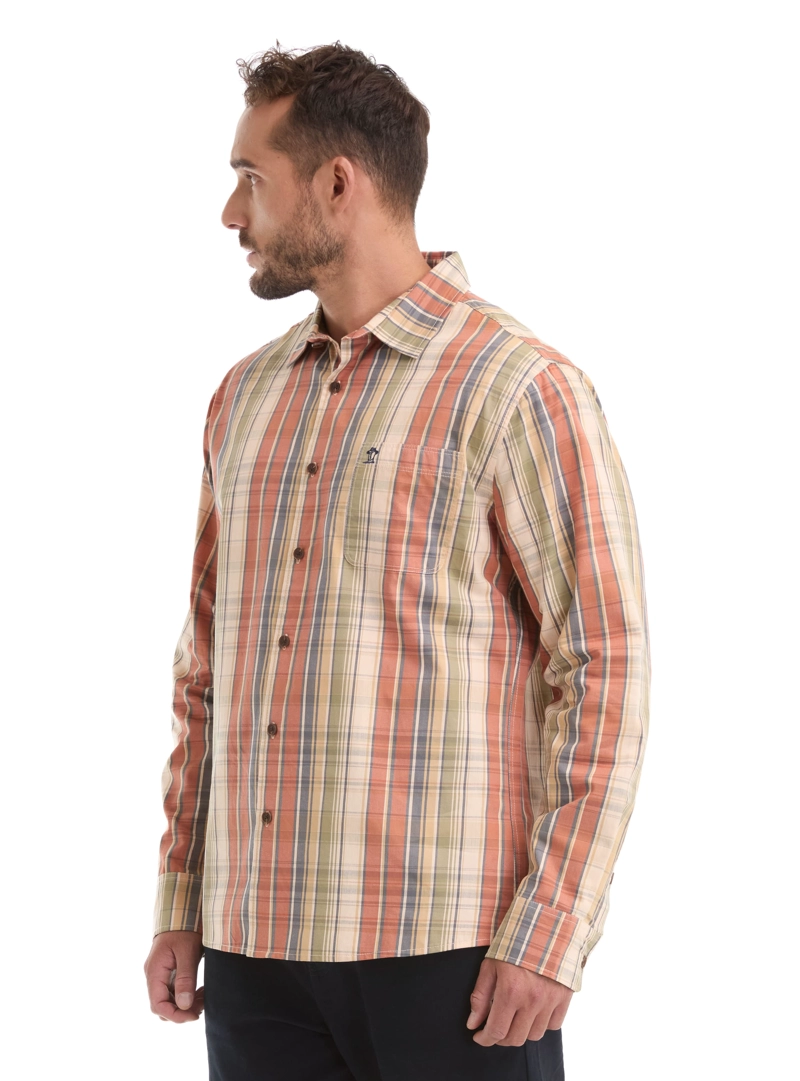 CAMISA HOMBRE ESCOCESA MANGA LARGA CASUAL PANAMA JACK - L963 | NARANJA - 4
