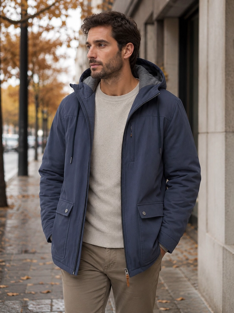 CHAQUETA HOMBRE CANVAS GORRO PANAMA JACK - L969 | AZUL - 1