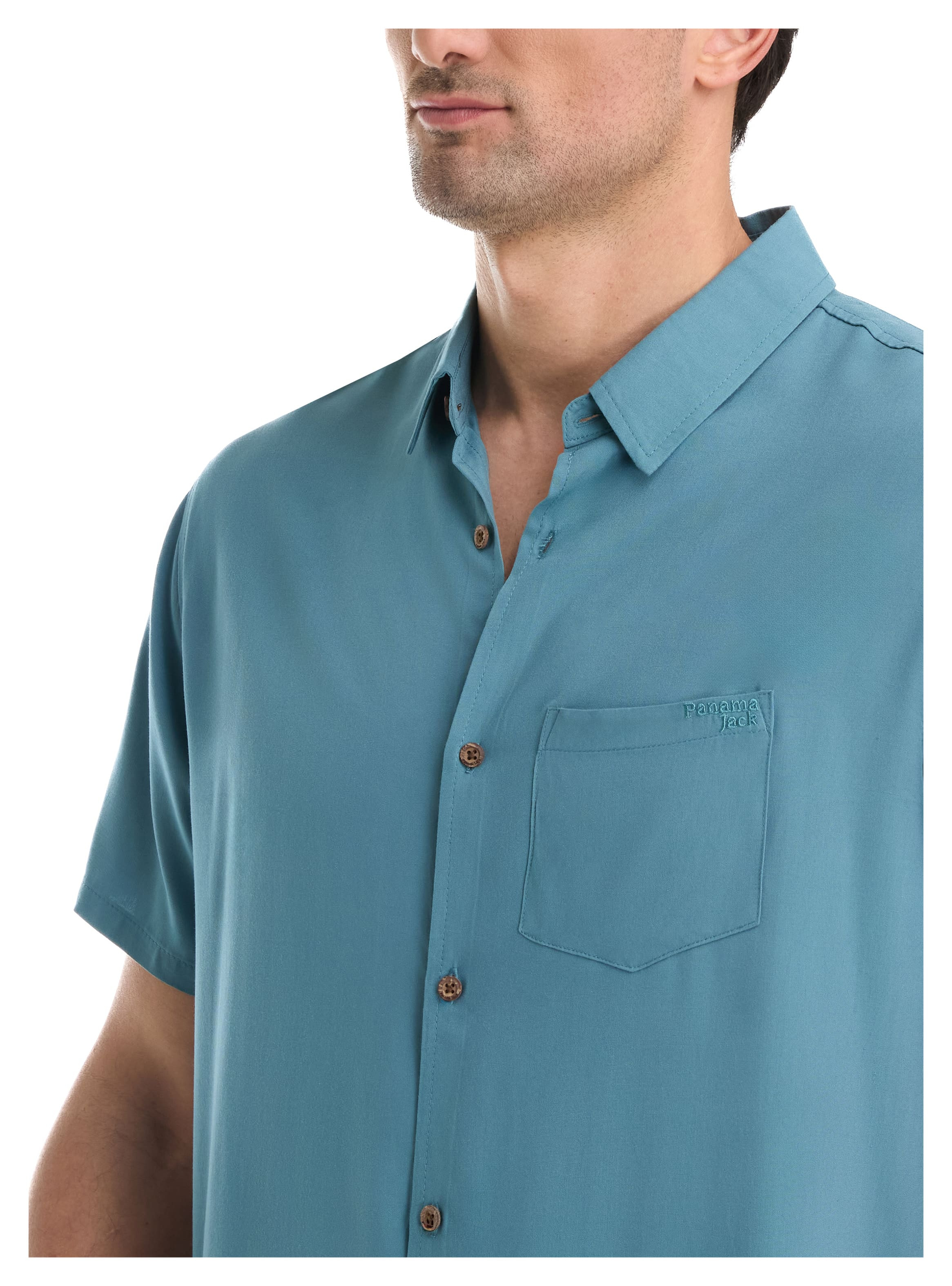 CAMISA CASUAL HOMBRE PANAMA JACK - K863 | AZUL PETROLEO - 4