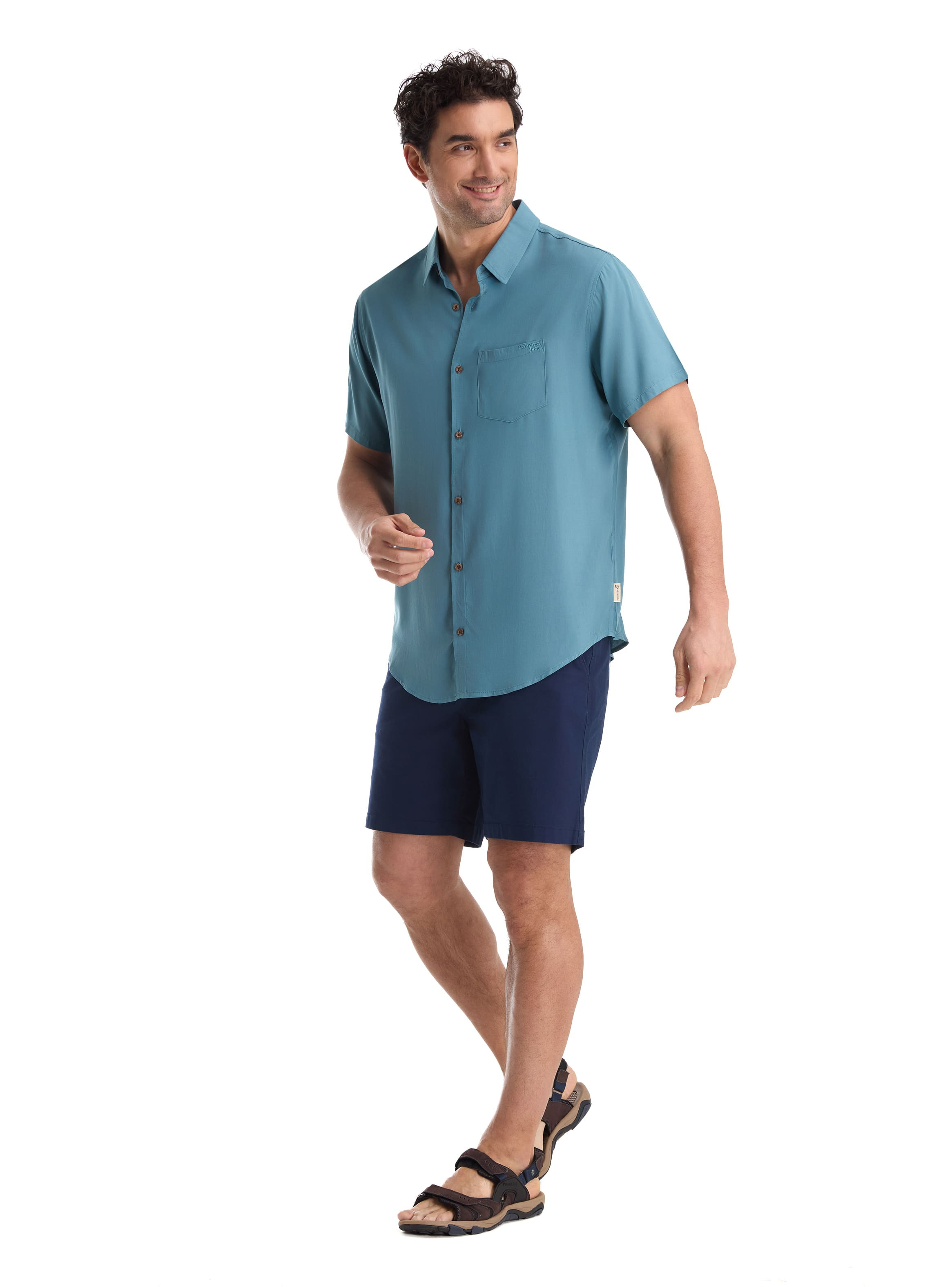 CAMISA CASUAL HOMBRE PANAMA JACK - K863 | AZUL PETROLEO - 6