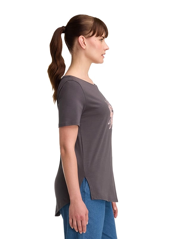 POLERA MUJER ESTAMPADO ALGODON PANAMA JACK - K842 | GRIS - 4