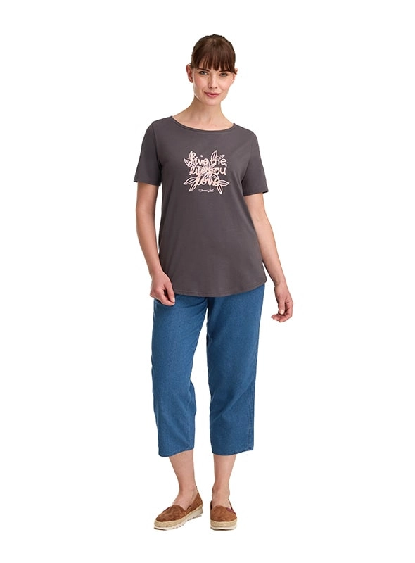 POLERA MUJER ESTAMPADO ALGODON PANAMA JACK - K842 | GRIS - 5