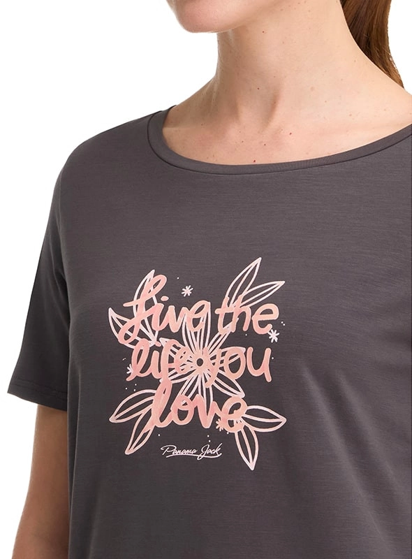 POLERA MUJER ESTAMPADO ALGODON PANAMA JACK - K842 | GRIS - 6