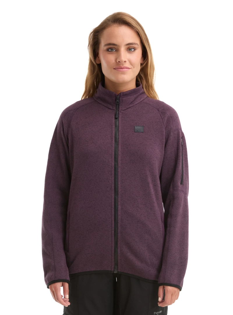 POLERON MUJER TEJIDO POLAR JASPEADO CIERRE PANAMA JACK - L990 | MORADO - 3