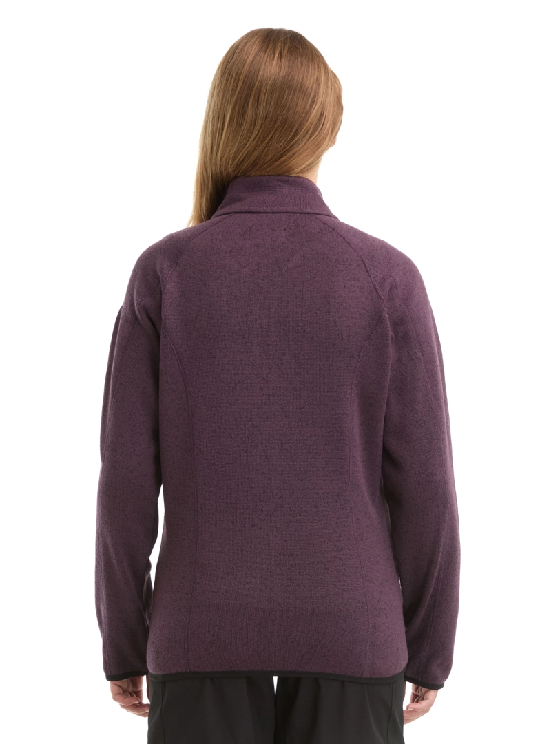 POLERON MUJER TEJIDO POLAR JASPEADO CIERRE PANAMA JACK - L990 | MORADO - 4
