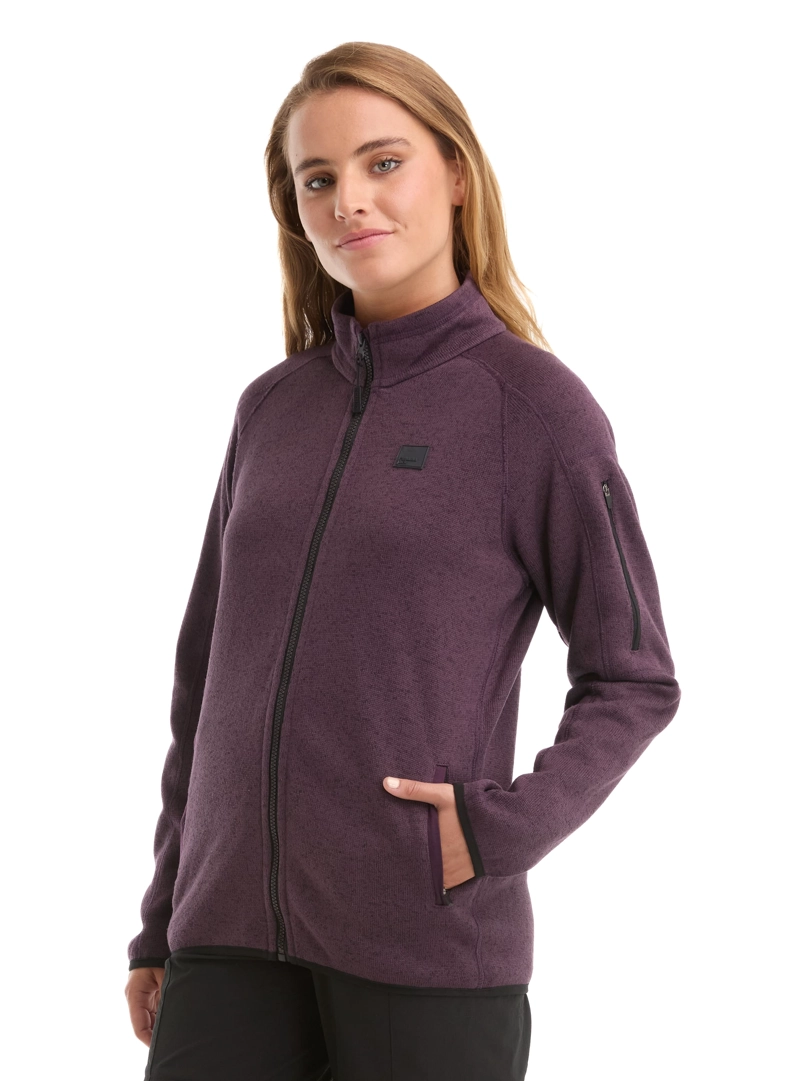 POLERON MUJER TEJIDO POLAR JASPEADO CIERRE PANAMA JACK - L990 | MORADO - 5