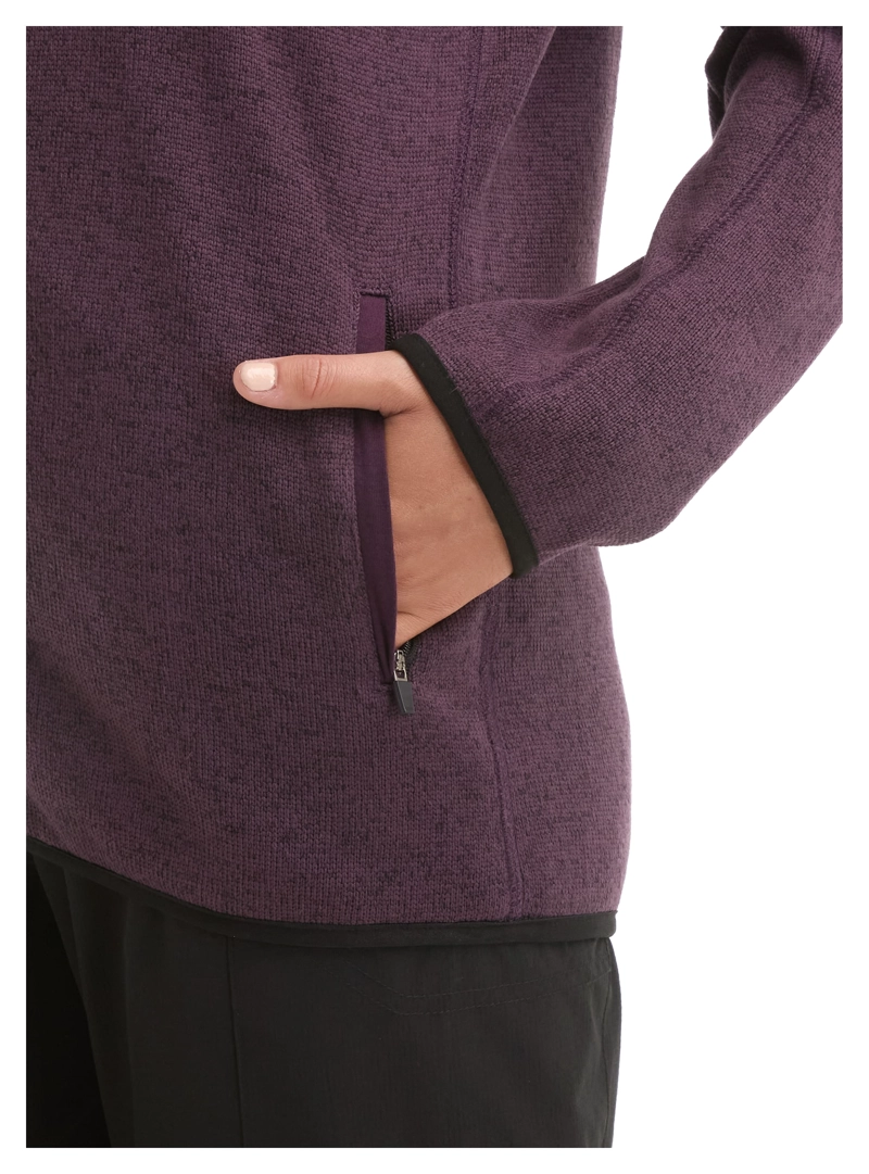 POLERON MUJER TEJIDO POLAR JASPEADO CIERRE PANAMA JACK - L990 | MORADO - 8