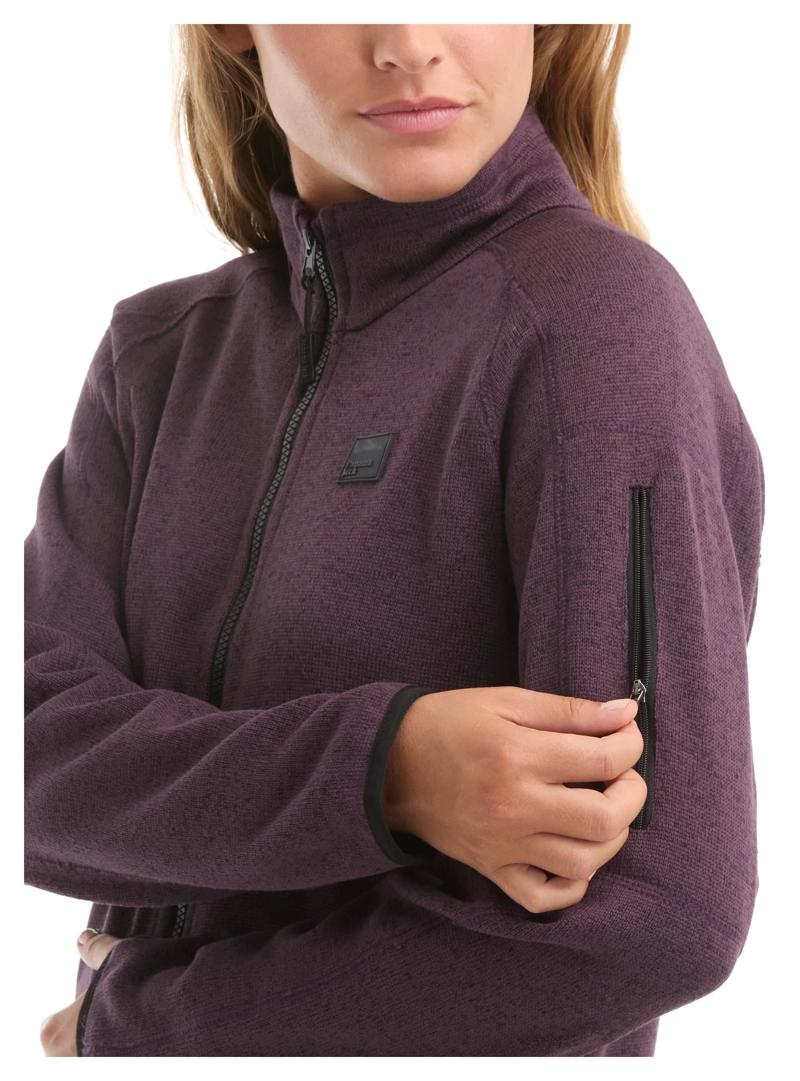 POLERON MUJER TEJIDO POLAR JASPEADO CIERRE PANAMA JACK - L990 | MORADO - 9
