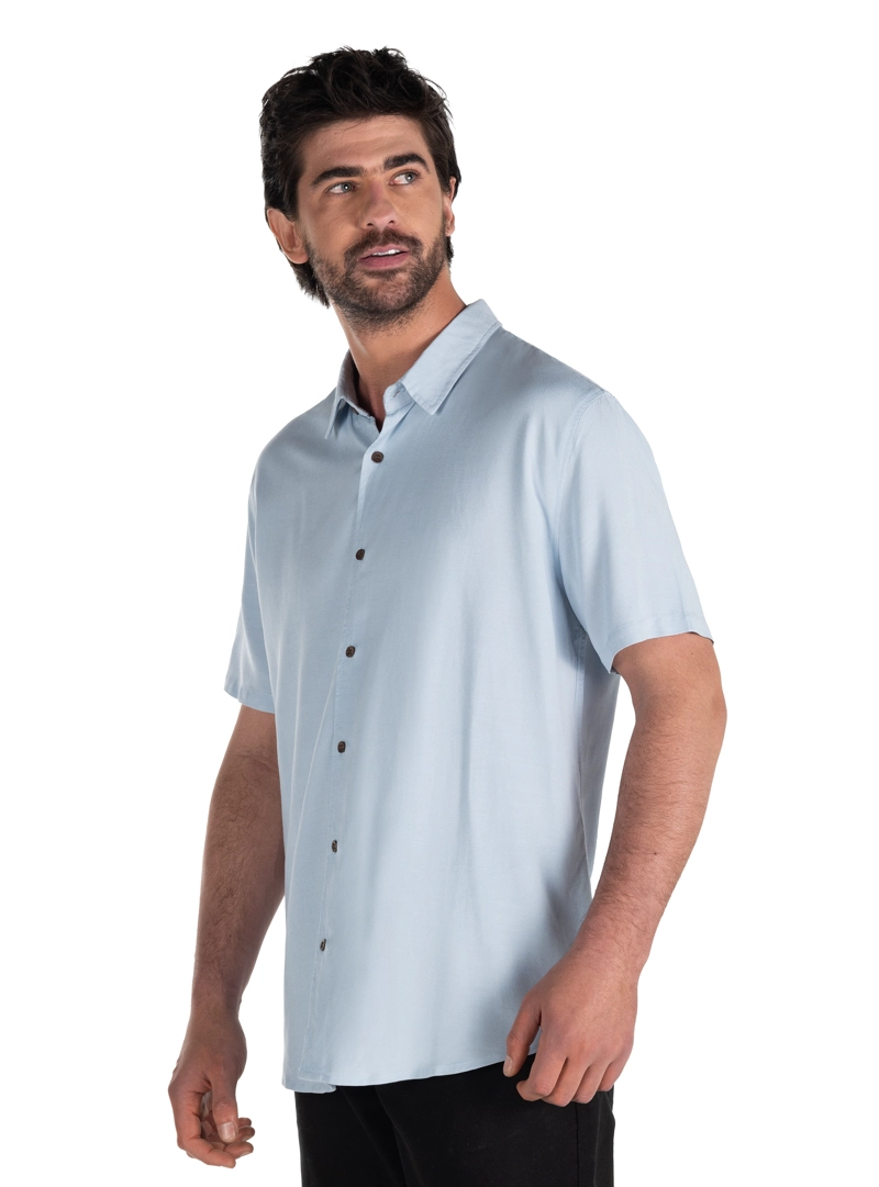 CAMISA LINO ALGODON HOMBRE PANAMA JACK - PJH004M | CELESTE - 7