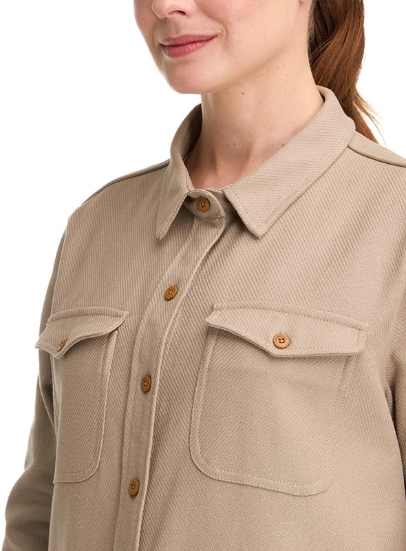 SOBRE CAMISA MUJER OVERSHIRT CASUAL PANAMA JACK - K846 | BEIGE - 6