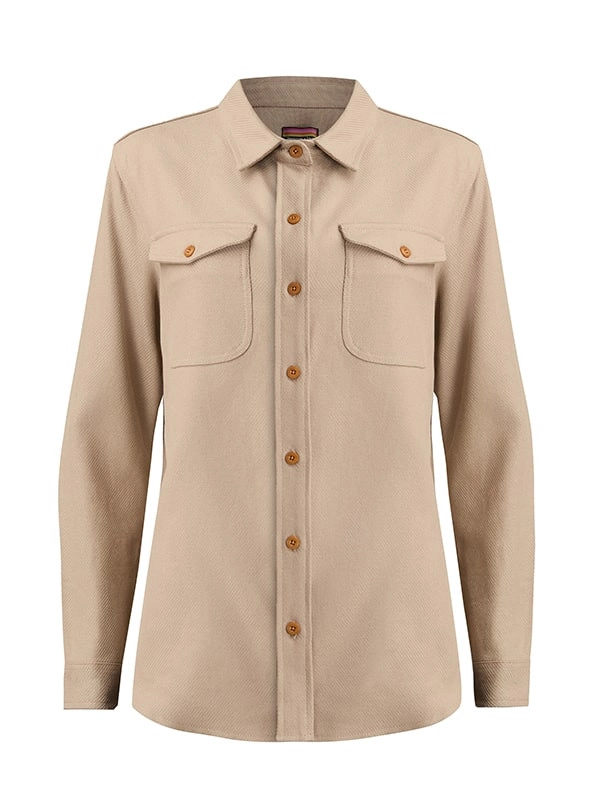 SOBRE CAMISA MUJER OVERSHIRT CASUAL PANAMA JACK - K846 | BEIGE - 8