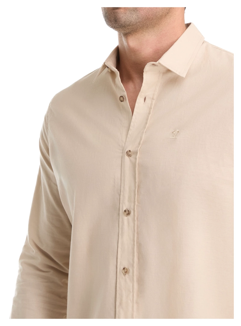 CAMISA HOMBRE TIPO LINO PANAMA JACK - K868 | BEIGE - 6