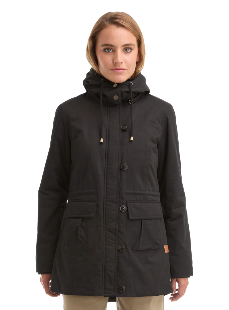 CHAQUETA MUJER TWILL POLAR CON GORRO PANAMA JACK - L983 | NEGRO - 2