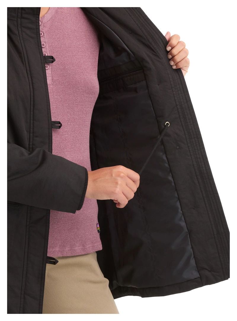 CHAQUETA MUJER TWILL POLAR CON GORRO PANAMA JACK - L983 | NEGRO - 8