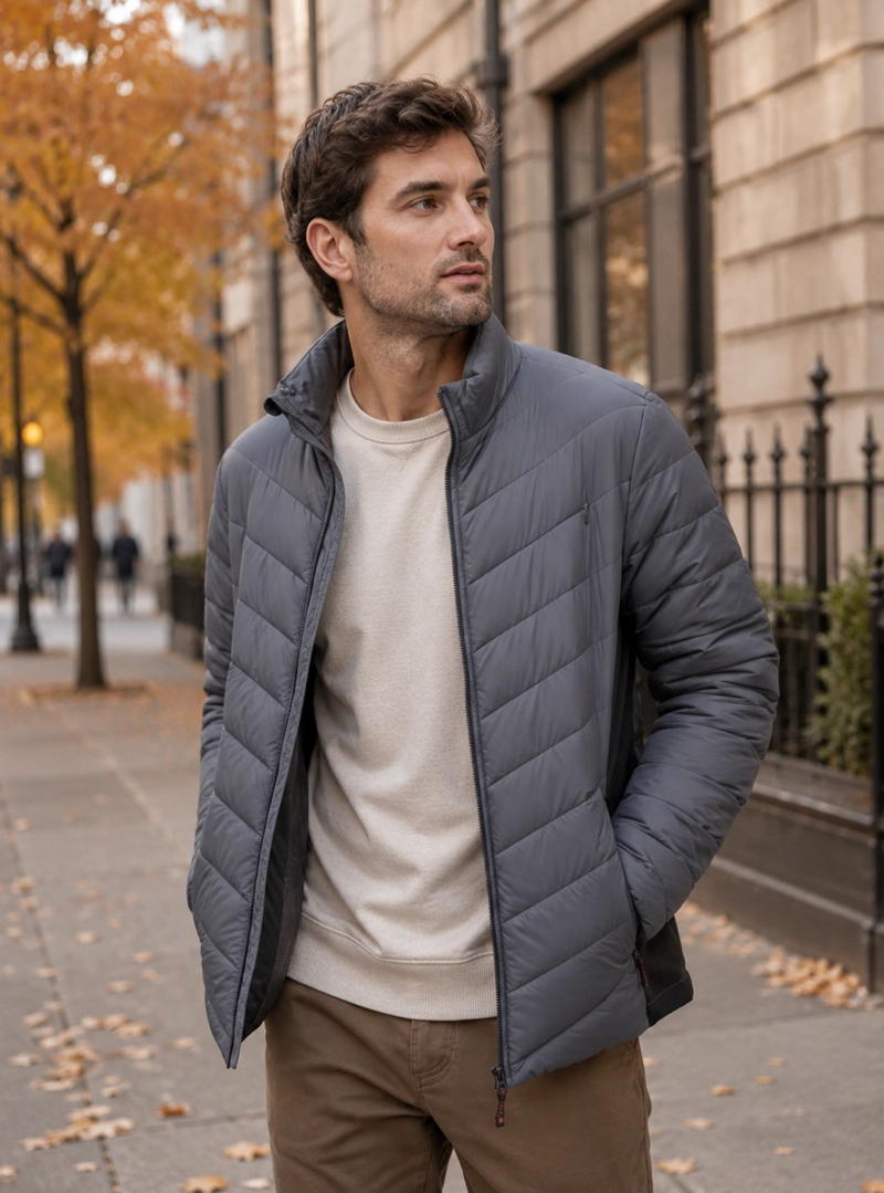 PARKA HOMBRE LIVIANA PANAMA JACK - H965 | GRIS - 1