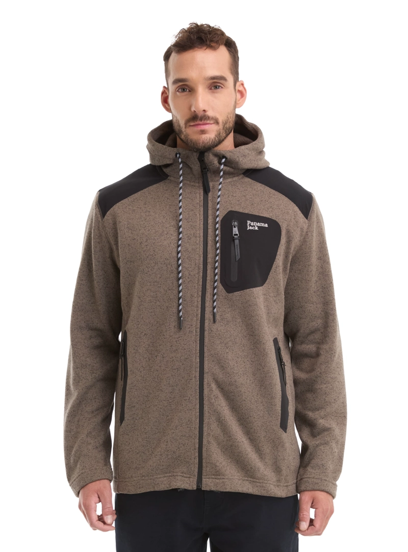 POLERON HOMBRE TEJIDO POLAR PANAMA JACK - L967 | MARRON CLARO - 1
