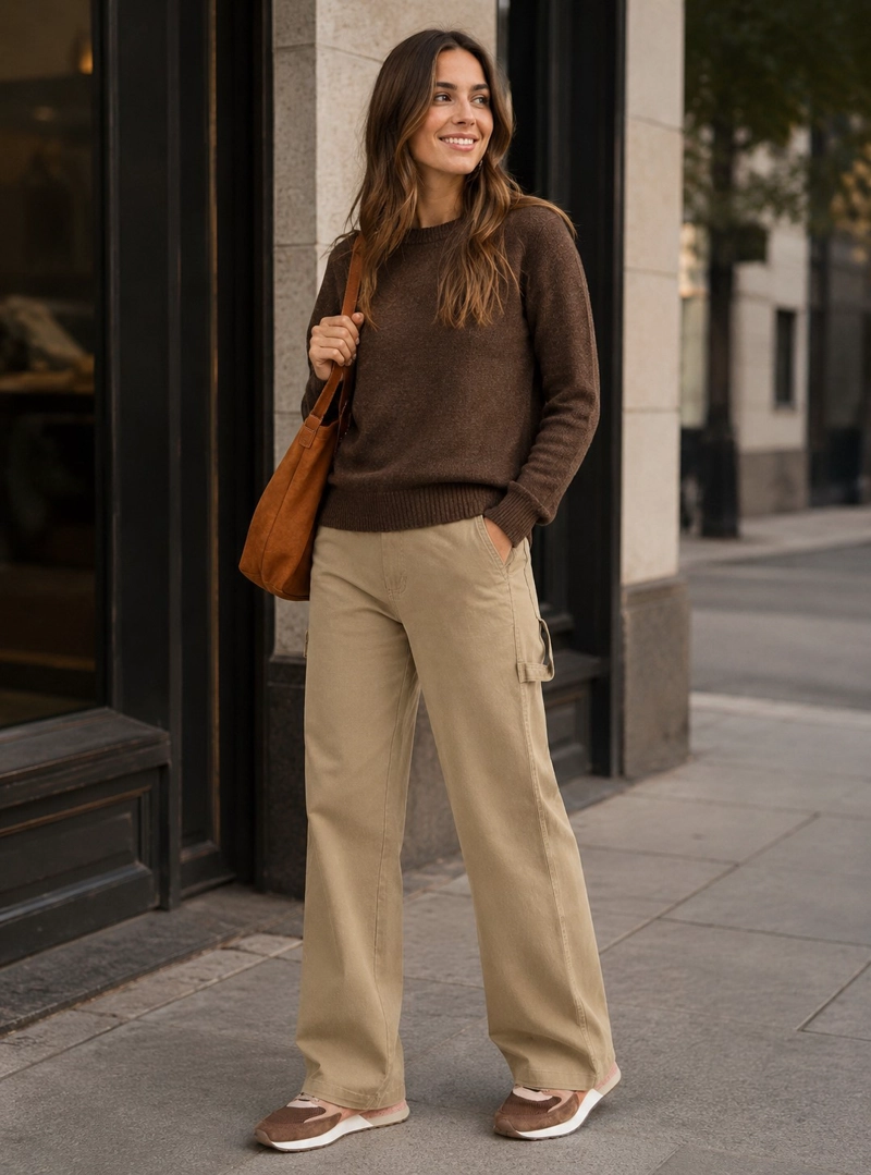 PANTALON MUJER CARGO CANVAS CASUAL PANAMA JACK - L993 | BEIGE - 1