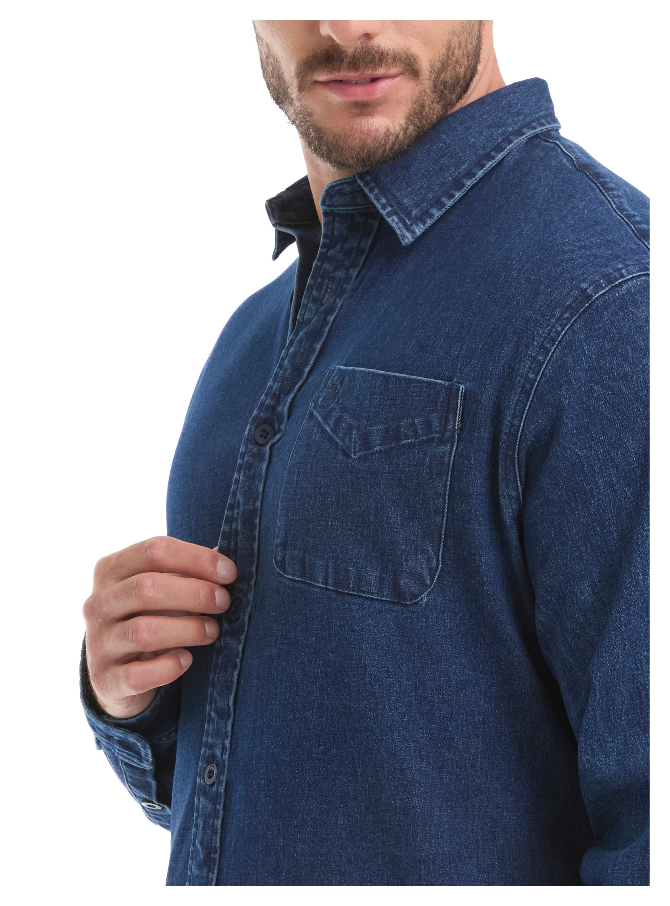 CAMISA HOMBRE DENIM MANGA LARGA CASUAL PANAMA JACK - L965 | AZUL - 5