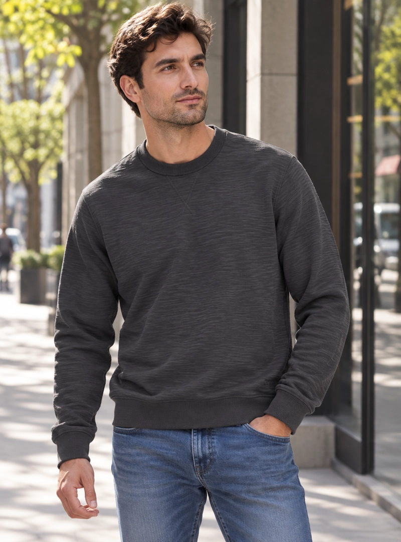 POLERON HOMBRE FLAME DELGADO PANAMA JACK - K869 | GRIS - 1