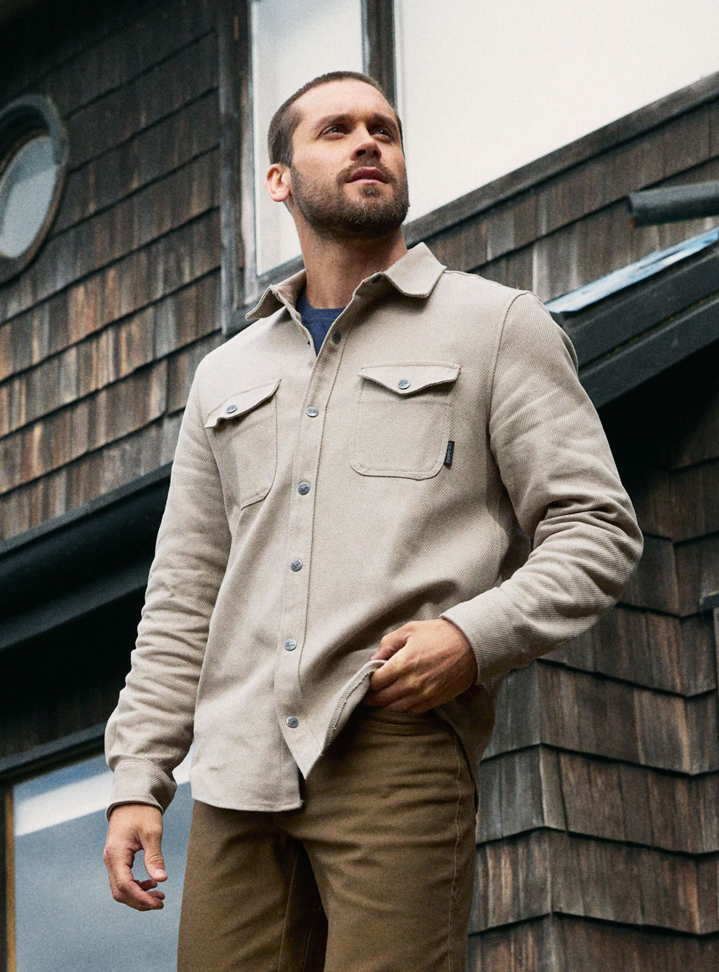 SOBRECAMISA CASUAL HOMBRE PANAMA JACK - K871 | BEIGE - 1