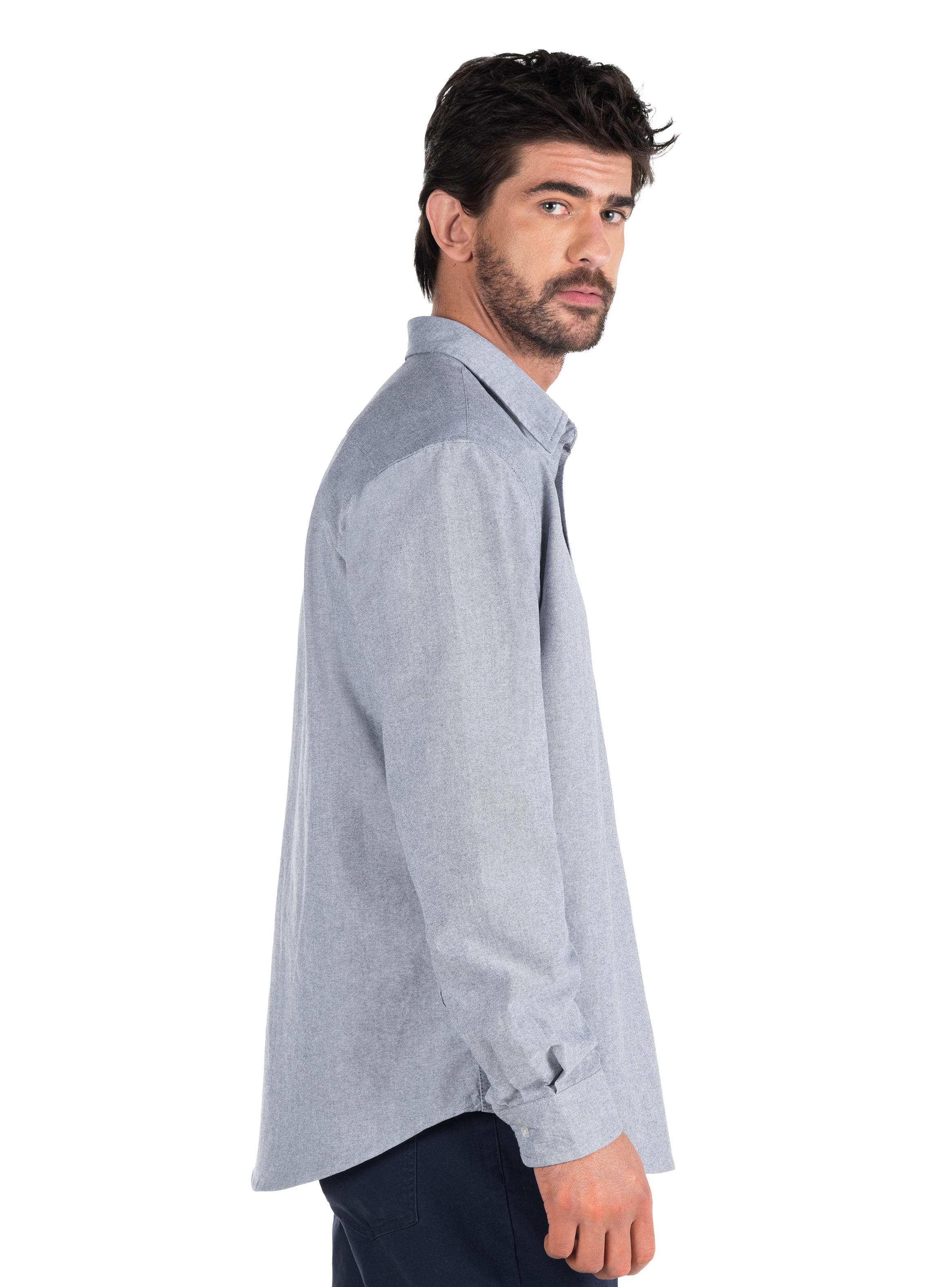 CAMISA HOMBRE OXFORD PANAMA JACK - PJH005M | GRIS - 4