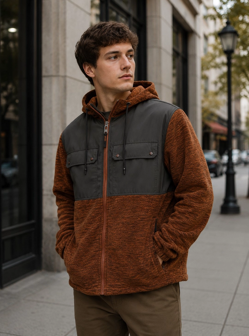 CHAQUETA HOMBRE POLAR PANAMA JACK - H963 | NARANJA - 1