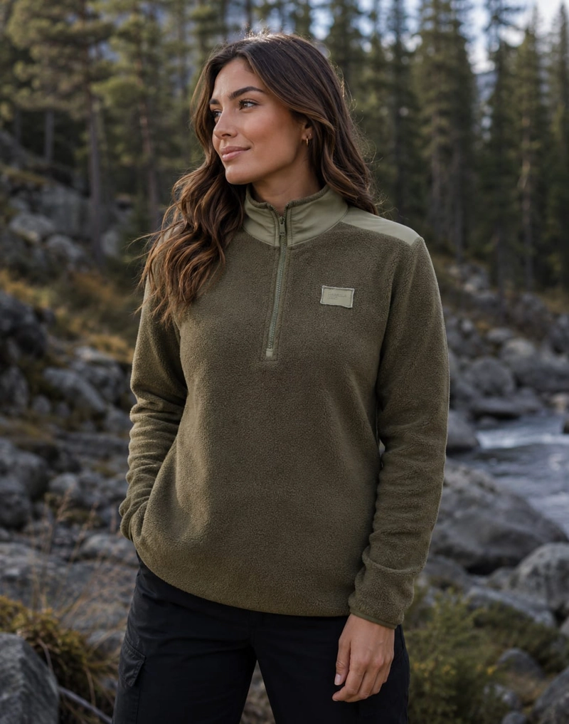 POLERON MUJER MICROPOLAR LIVIANO PANAMA JACK - L991 | VERDE - 1
