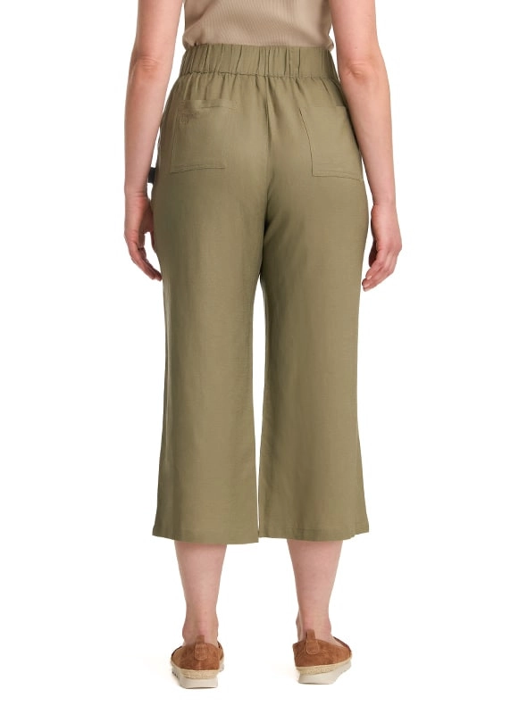 PANTALON LINO PALAZZO MUJER PANAMA JACK - K847 | VERDE - 5