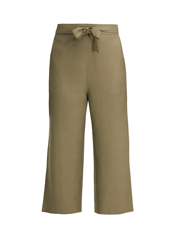 PANTALON LINO PALAZZO MUJER PANAMA JACK - K847 | VERDE - 7