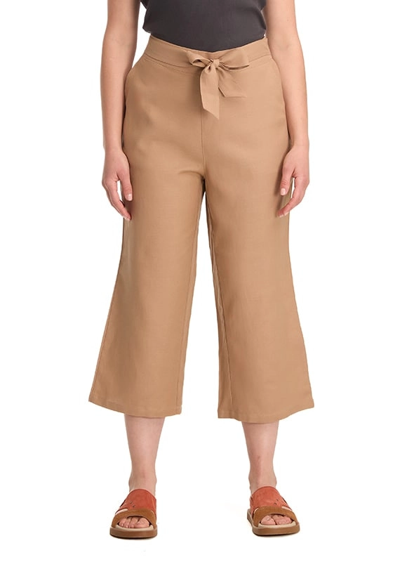 PANTALON LINO PALAZZO MUJER PANAMA JACK - K847 | BEIGE - 5