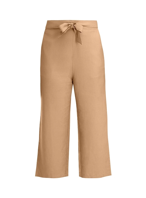 PANTALON LINO PALAZZO MUJER PANAMA JACK - K847 | BEIGE - 7