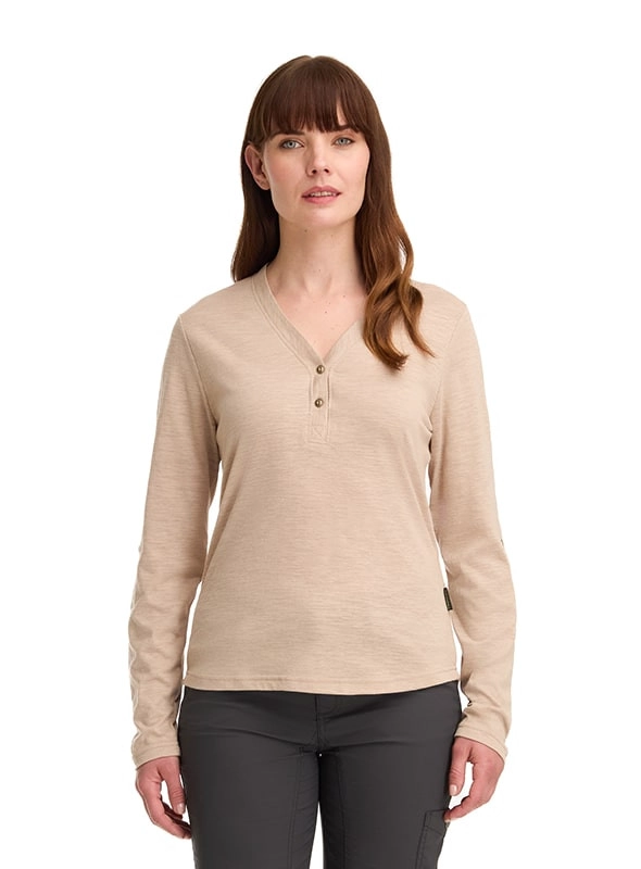 POLERA MANGA LARGA AJUSTABLE MUJER PANAMA JACK - K843 | BEIGE - 2