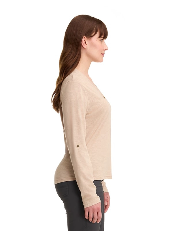 POLERA MANGA LARGA AJUSTABLE MUJER PANAMA JACK - K843 | BEIGE - 5