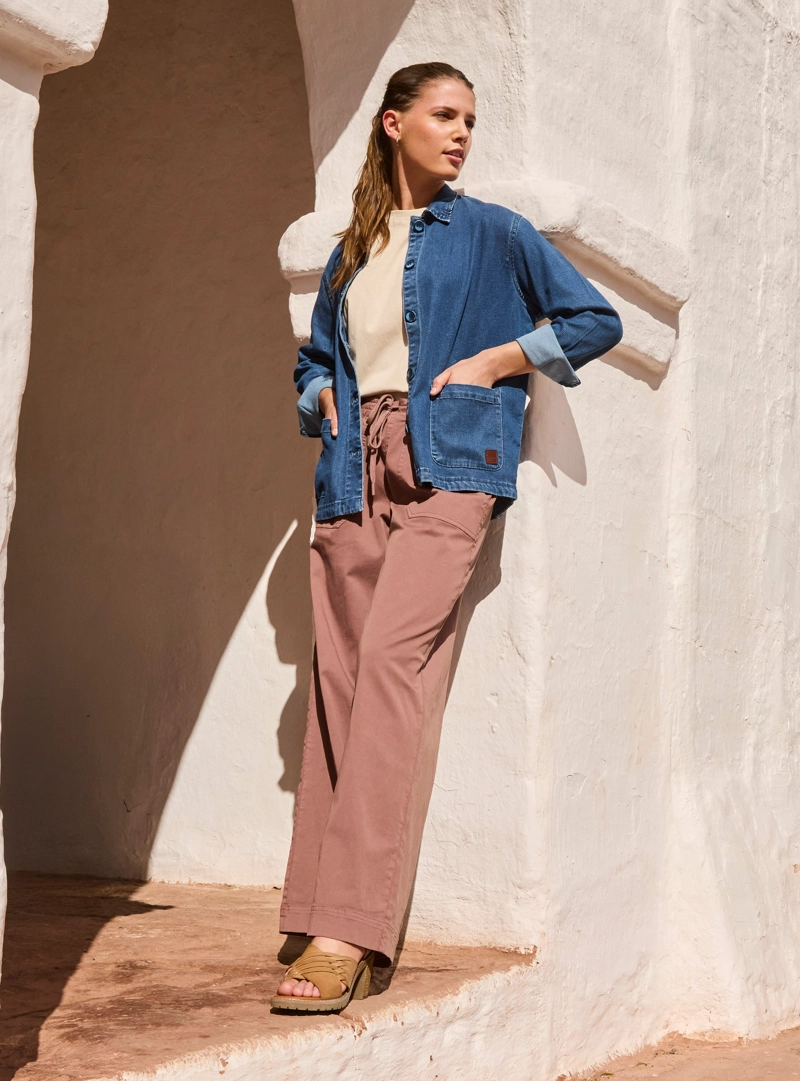 PANTALON MUJER PALAZZO PANAMA JACK - PJM006M | MARRON - 9