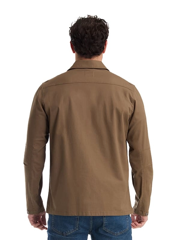 CHAQUETA HOMBRE SOBRE CAMISA DOBLE ZIPPER PANAMA JACK - K872 | MARRON - 3