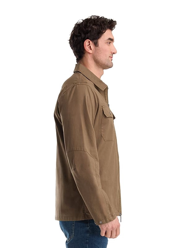 CHAQUETA HOMBRE SOBRE CAMISA DOBLE ZIPPER PANAMA JACK - K872 | MARRON - 4