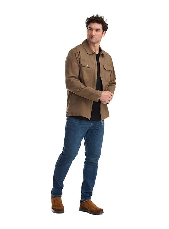 CHAQUETA HOMBRE SOBRE CAMISA DOBLE ZIPPER PANAMA JACK - K872 | MARRON - 5