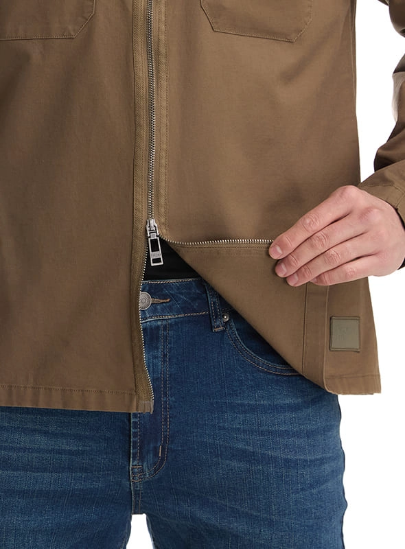 CHAQUETA HOMBRE SOBRE CAMISA DOBLE ZIPPER PANAMA JACK - K872 | MARRON - 7