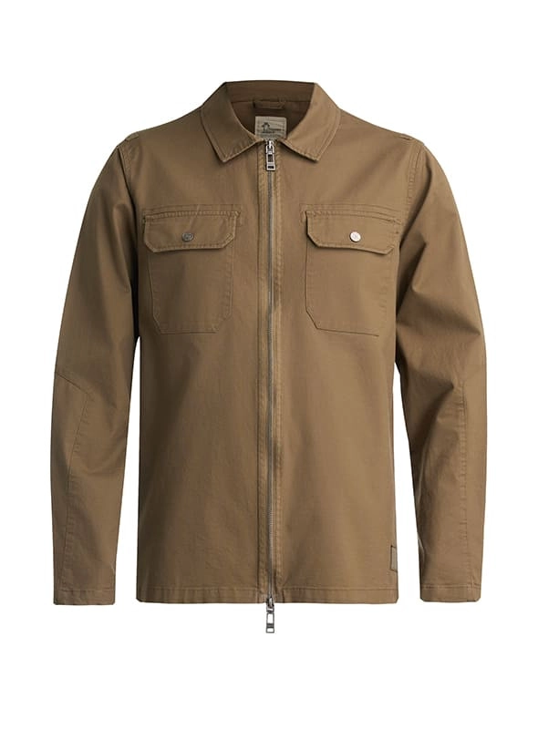 CHAQUETA HOMBRE SOBRE CAMISA DOBLE ZIPPER PANAMA JACK - K872 | MARRON - 8