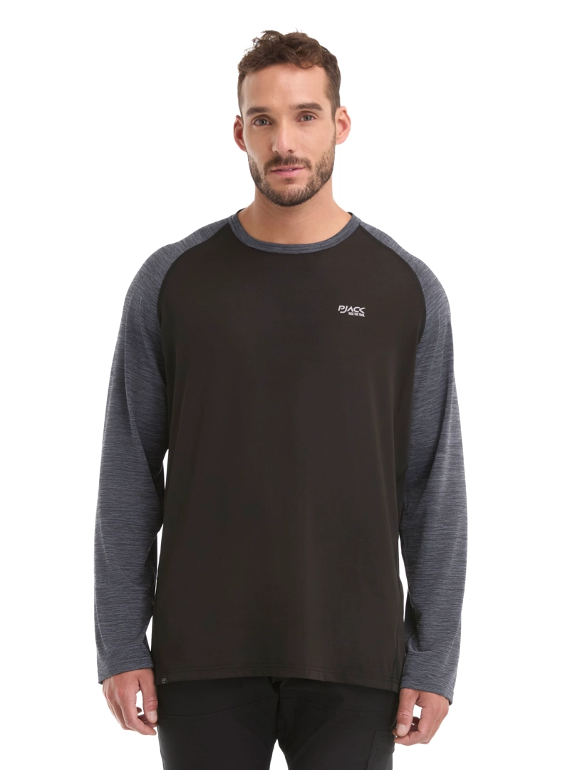 PANAMA JACK POLERA HOMBRE MANGA LARGA DRY FIT PANAMA JACK - L978 | NEGRO