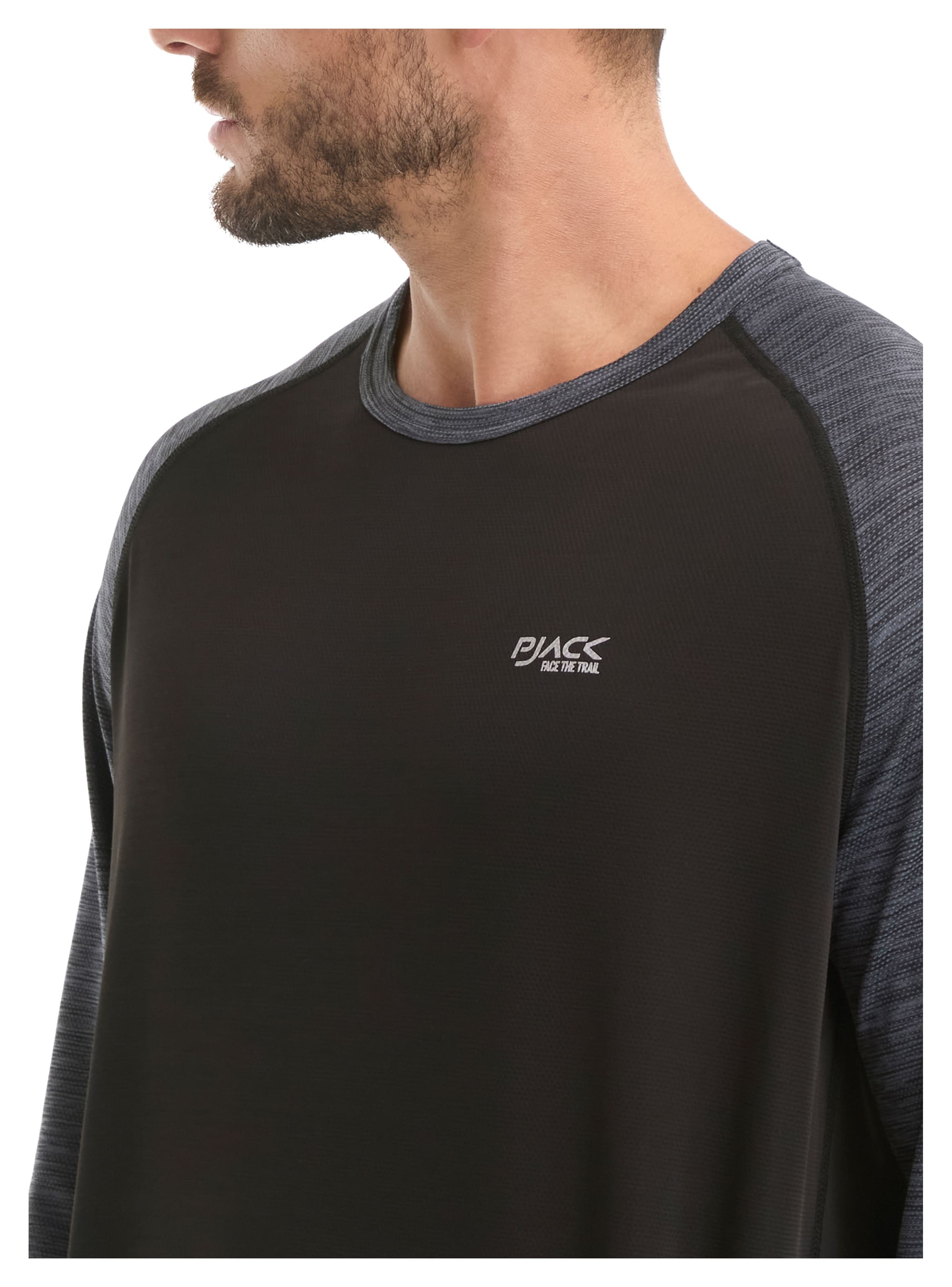 POLERA HOMBRE MANGA LARGA DRY FIT PANAMA JACK - L978 | NEGRO - 5