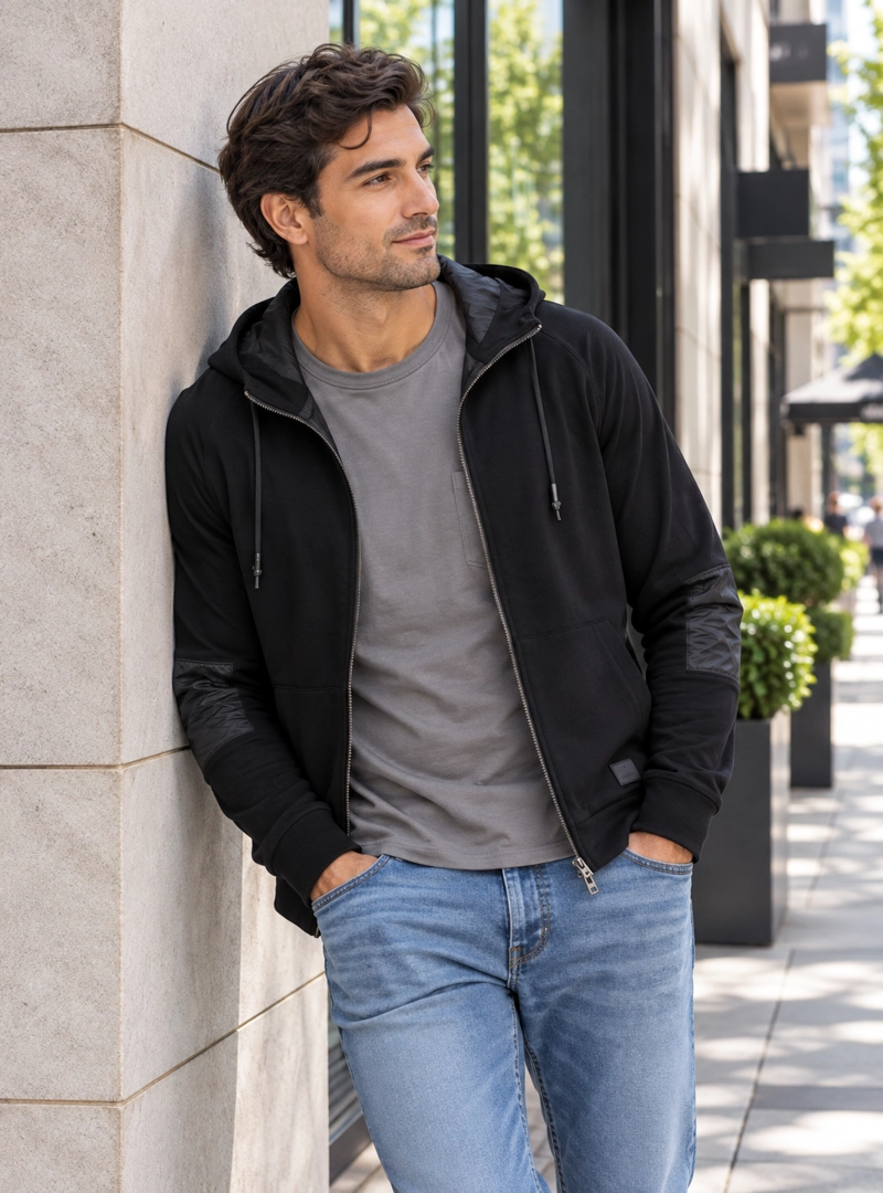 POLERON HOMBRE DELGADO PANAMA JACK - I964 | NEGRO - 1