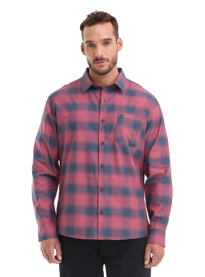 CAMISA HOMBRE ESCOCESA LIVIANA CASUAL PANAMA JACK - L964 | ROSA - 1