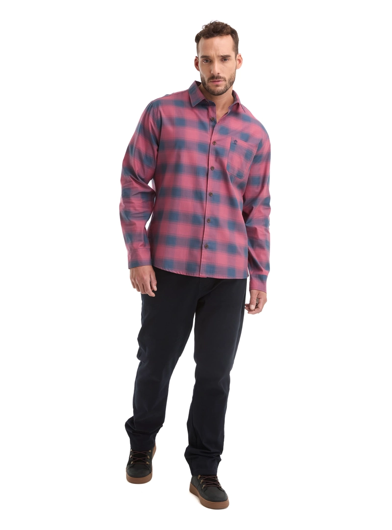 CAMISA HOMBRE ESCOCESA LIVIANA CASUAL PANAMA JACK - L964 | ROSA - 6