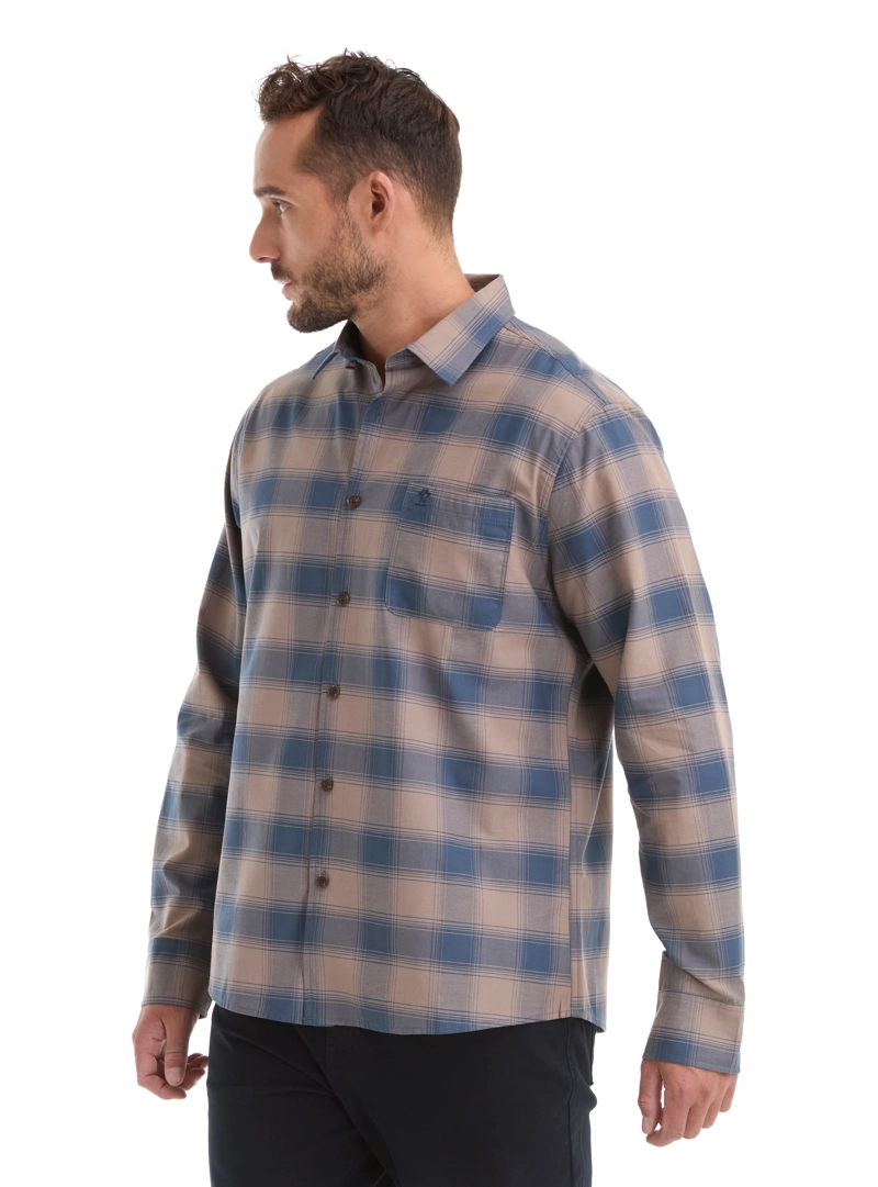 CAMISA HOMBRE ESCOCESA LIVIANA CASUAL PANAMA JACK - L964 | BEIGE - 4